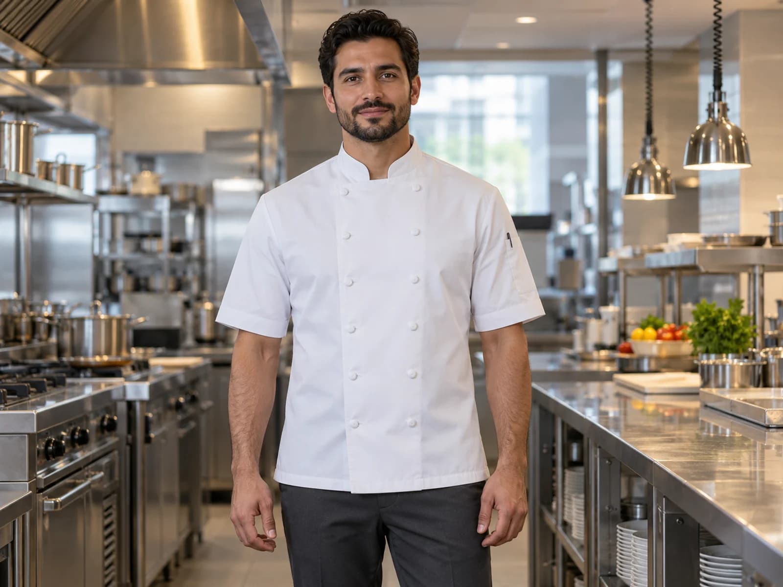 Short Sleeve Chef Jacket